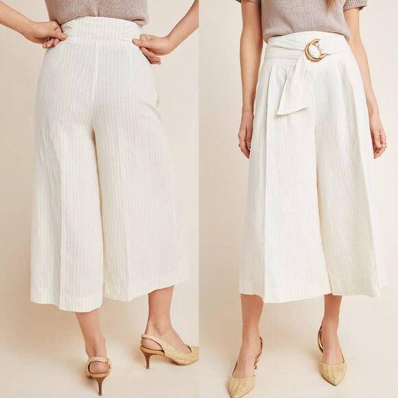 Anthropologie Palm Beach Belted Pants US 0 - Picture 2 of 12